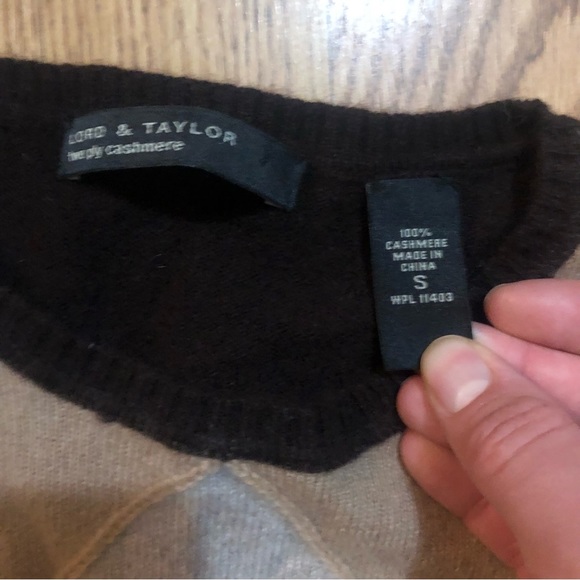 Cashmere Argyle Vest - Picture 2 of 4